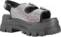 Buffalo Stijlvolle Grijze Platte Sandalen Black Dames - Thumbnail 9