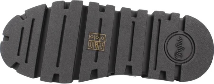 Buffalo Stijlvolle platte sandalen voor vrouwen Black Dames
