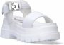 Buffalo Flat Sandals White Dames - Thumbnail 5