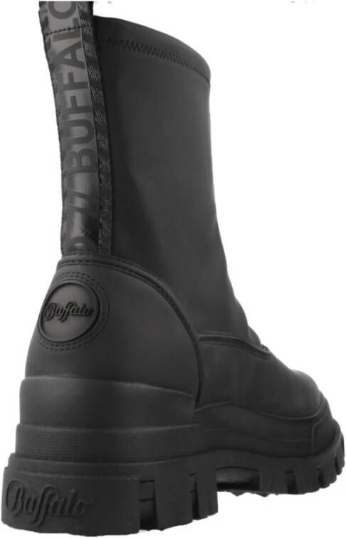 Buffalo Regenrits Enkellaarzen Black Dames