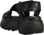 Buffalo Zwarte klassieke sandalen met rubberen zool Black Dames - Thumbnail 4
