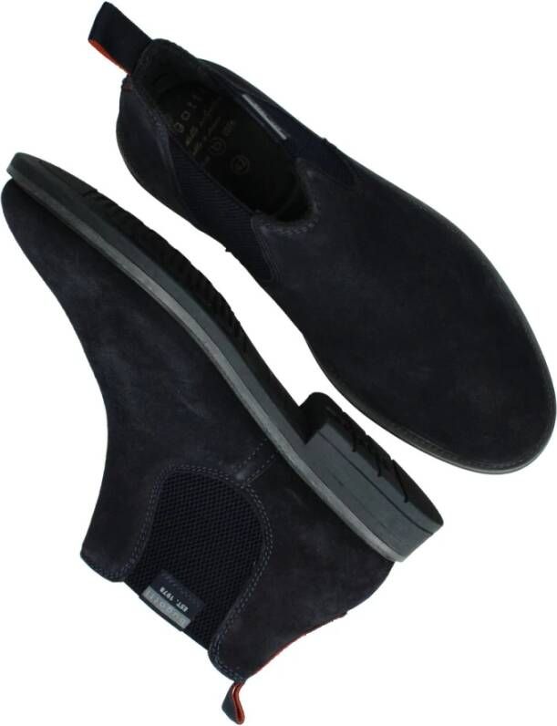 Bugatti Blauwe Suède Chelsea Boot voor Heren Blauw Heren