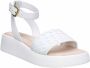 Bugatti Platte sandalen Wit Dames - Thumbnail 4