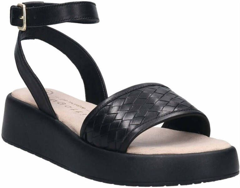 Bugatti Platte sandalen Zwart Dames