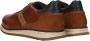 Bugatti leren heren sneakers bruin cognac Uitneembare zool - Thumbnail 11