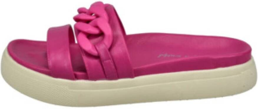 Bugatti Roze Dames Slide Sandalen