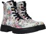 Bullboxer Bloemen Veterlaarzen voor Meisjes Multicolor Dames - Thumbnail 4