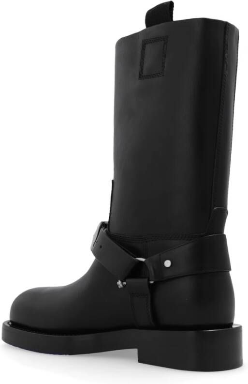 Burberry Saddle motorlaarzen Zwart Dames
