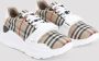 Burberry men regis sneaker in vintage check suede and leather mix Beige Heren - Thumbnail 14