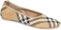 Burberry Geruite Gebreide Baby Ballerina's Schoenen Beige Dames - Thumbnail 10