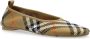 Burberry Geruite Gebreide Baby Ballerina's Schoenen Beige Dames - Thumbnail 6