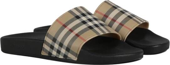 Burberry Beige Katoen Elastaan Sandalen Multicolor Heren