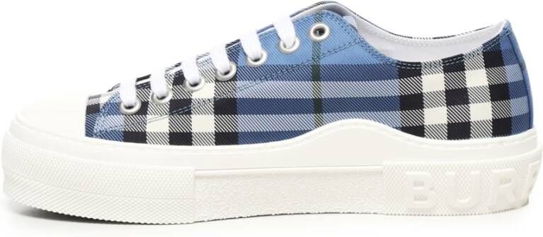Burberry Blauwe Nylon Sneakers met Logo Print