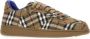 Burberry Geruit Patroon Veterschoenen Platte Zool Brown Heren - Thumbnail 11