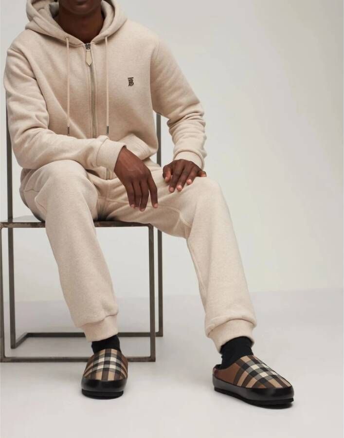 Burberry Check Logo Slip-On Loafers