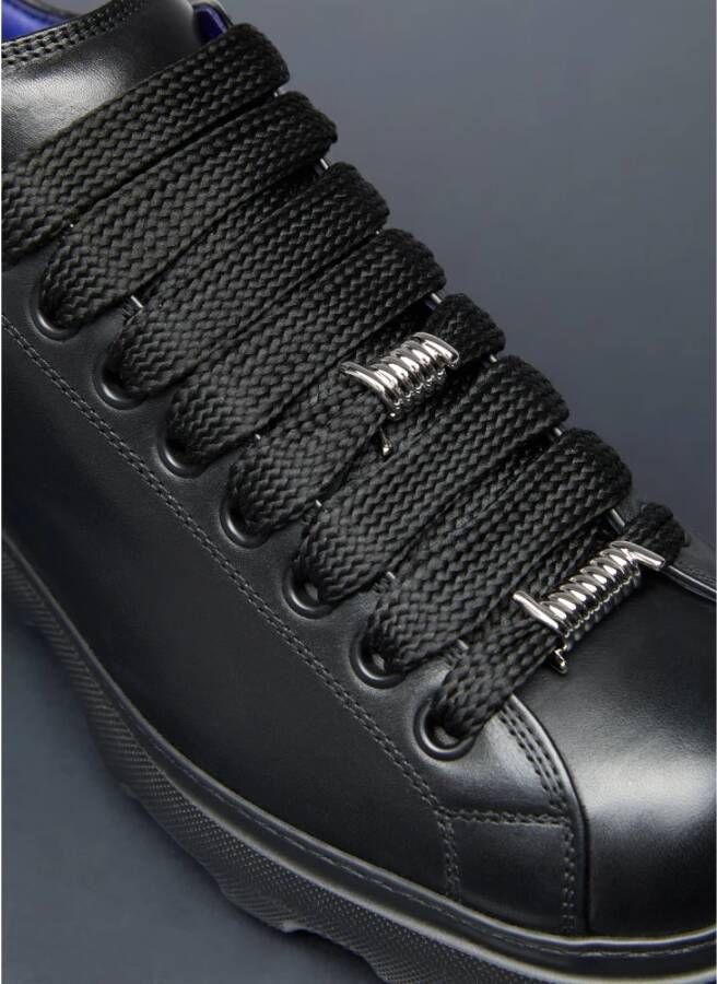 Burberry Chunky Leren Sneakers Black Heren