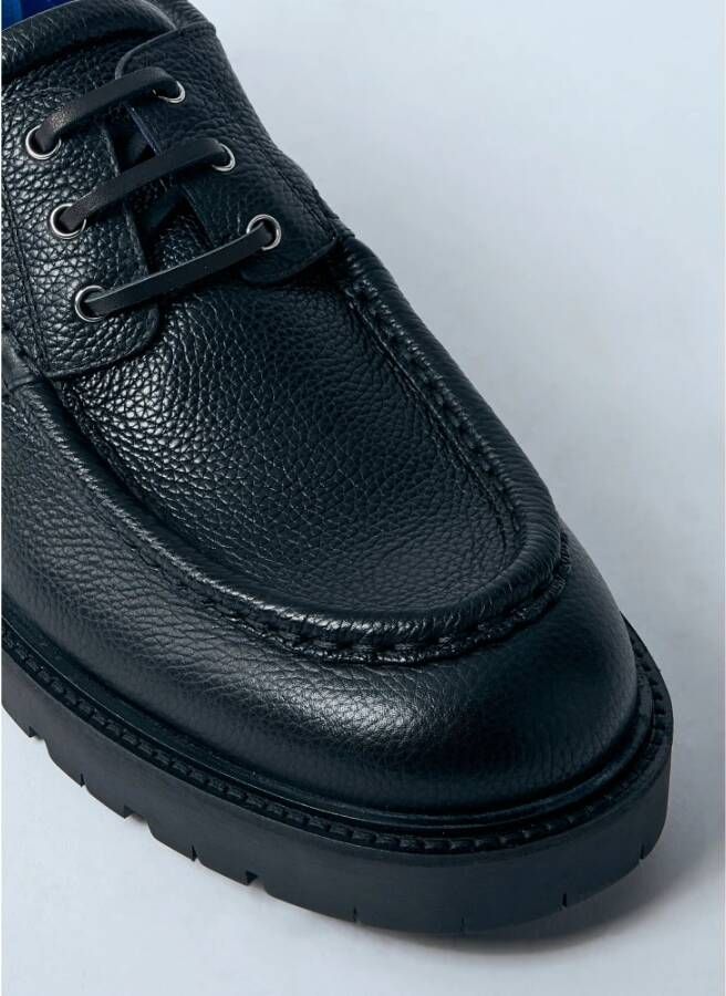 Burberry Equestrian Knight Leren Bootschoenen Black Heren