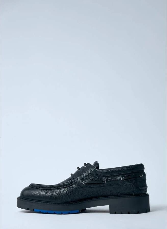 Burberry Equestrian Knight Leren Bootschoenen Black Heren
