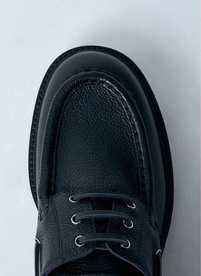 Burberry Equestrian Knight Leren Bootschoenen Black Heren