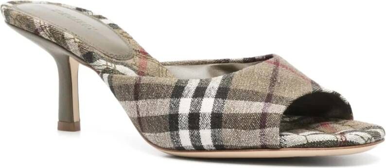 Burberry Geborstelde Mews Mule Schoenen Multicolor Dames