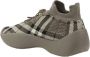 Burberry Geperforeerde Check Sneakers met Geribbelde Boord Multicolor Heren - Thumbnail 2