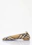 Burberry Geruite Gebreide Baby Ballerina's Schoenen Beige Dames - Thumbnail 16