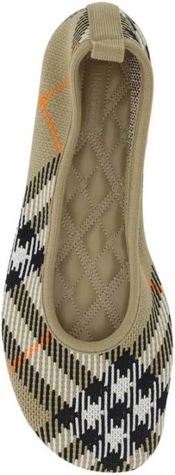 Burberry Geruite Gebreide Ballerina Schoenen