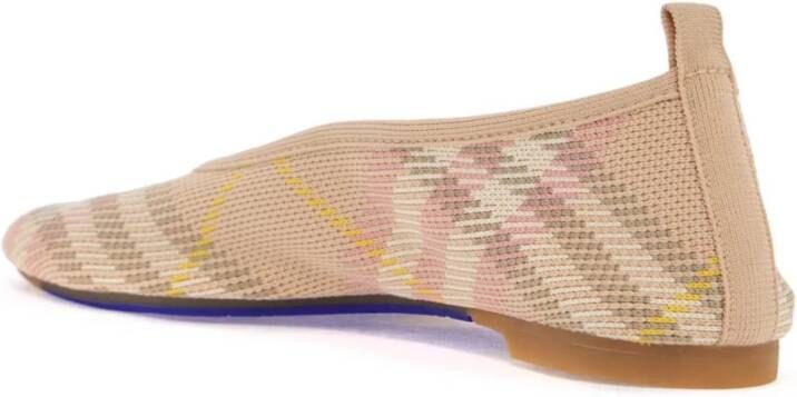 Burberry Geruite Gebreide Ballerina's met Rubberen Zool
