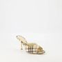 Burberry Sandalen Plaid Pattern Stiletto Sandals in beige - Thumbnail 7
