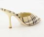 Burberry Sandalen Plaid Pattern Stiletto Sandals in beige - Thumbnail 9