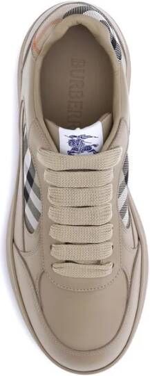 Burberry Geruite Leren Sneakers