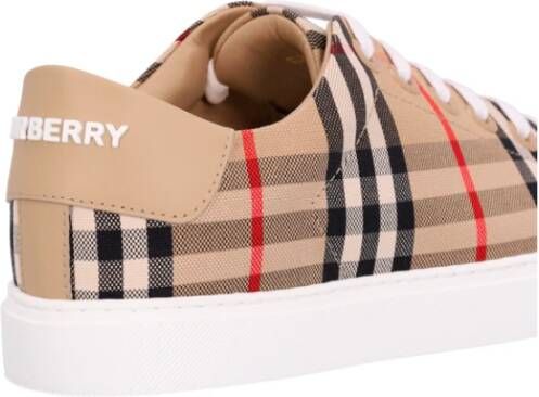 Burberry Geruite Leren Sneakers