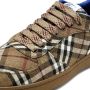 Burberry Geruit Patroon Veterschoenen Platte Zool Brown Heren - Thumbnail 2