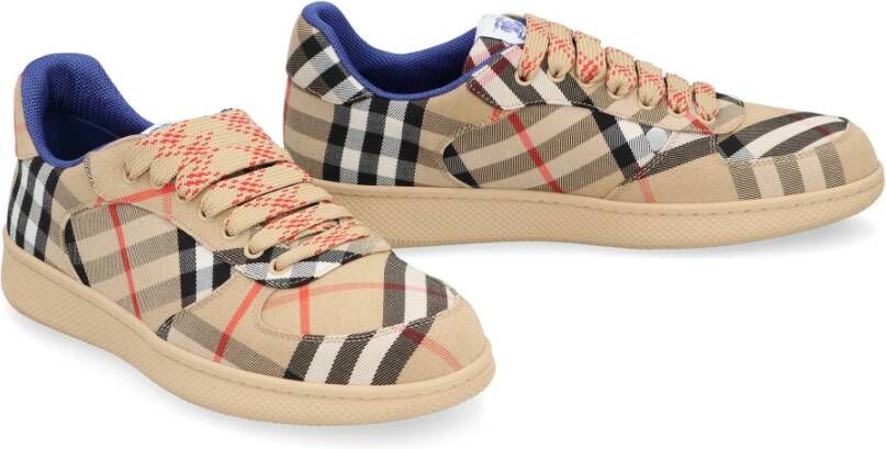 Burberry Geruite Terras Sneakers Beige Heren