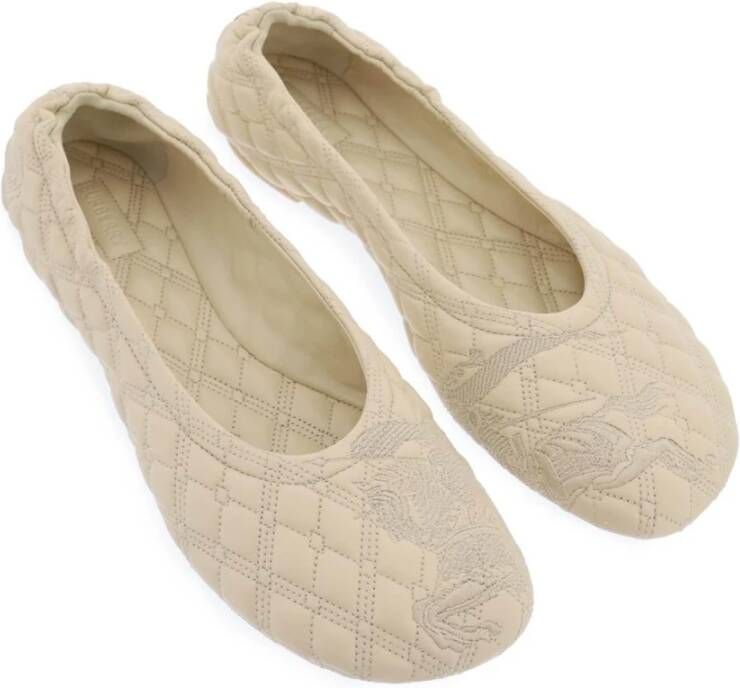 Burberry Gewatteerde Sadler Ballet Flats Beige Dames