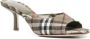 Burberry Sandalen Open-Toe Plaid Sandals With Cross-Over Straps in beige - Thumbnail 7