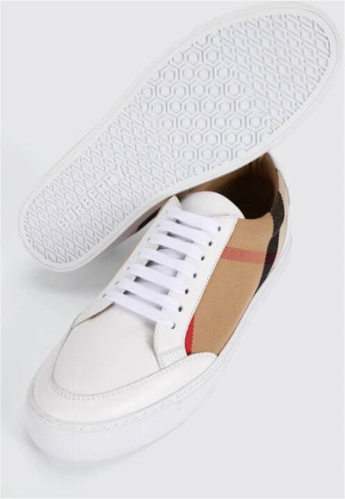 Burberry Huis Check Sneakers White Dames