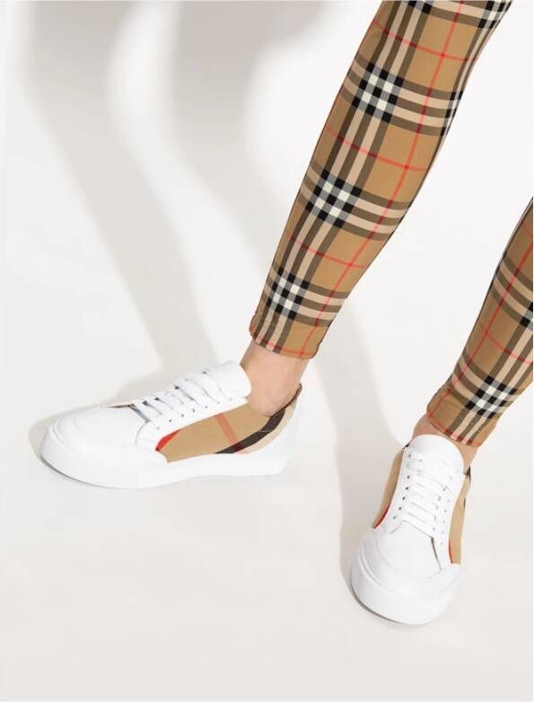 Burberry Huis Check Sneakers White Dames