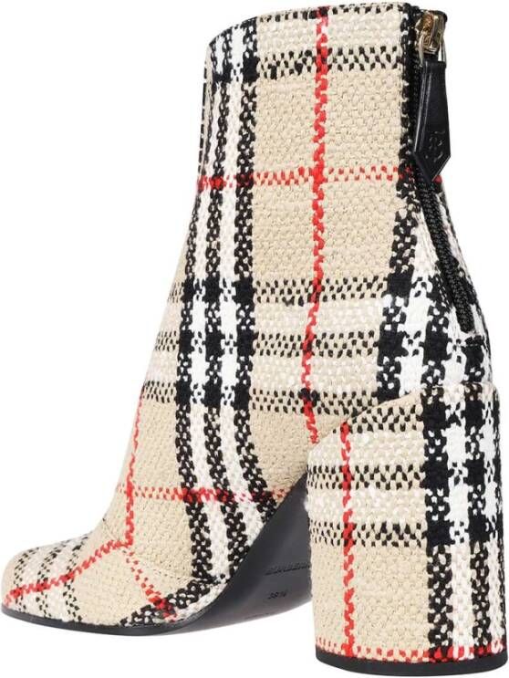 Burberry Katoen Wolmix Enkellaarzen