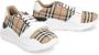Burberry men regis sneaker in vintage check suede and leather mix Beige Heren - Thumbnail 9