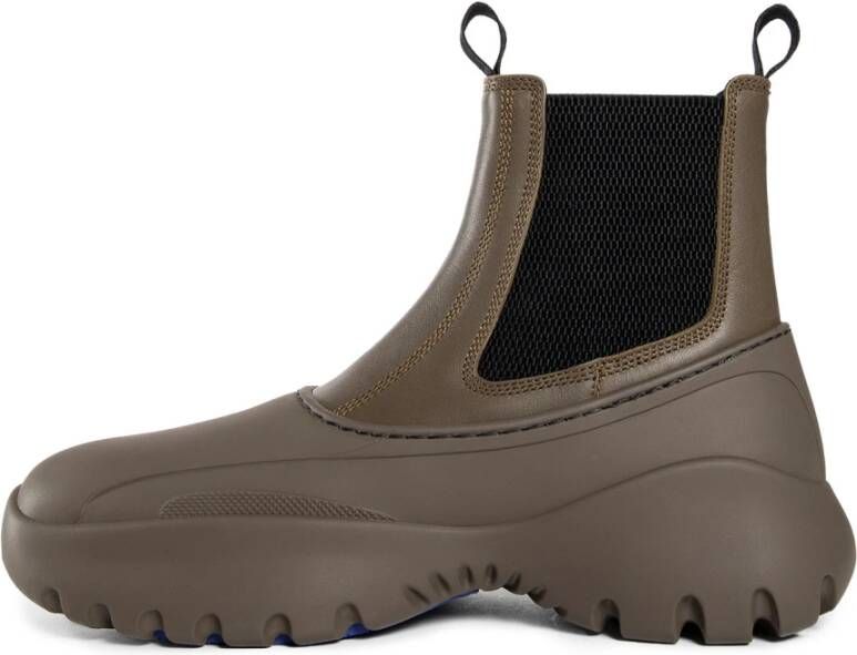 Burberry Leren Chelsea laarzen met Equestrian Knight Tag Green Heren
