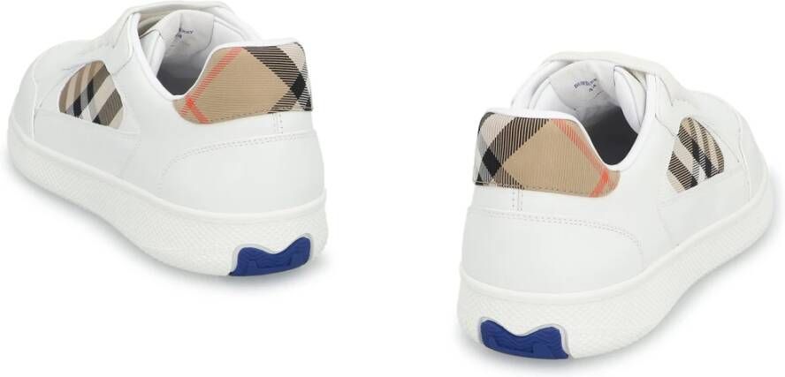 Burberry Leren lage sneakers met ruitmotief