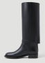 Burberry Buckle Embellished Leather Black Boots Zwart Dames - Thumbnail 3