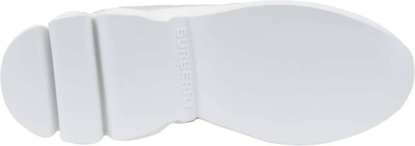 Burberry Leren Vetersneakers voor Dames White Dames