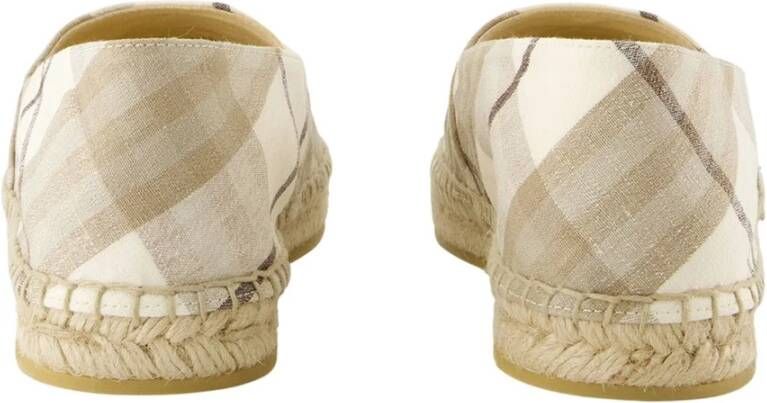 Burberry Linnen Espadrilles Beige Ronde Neus