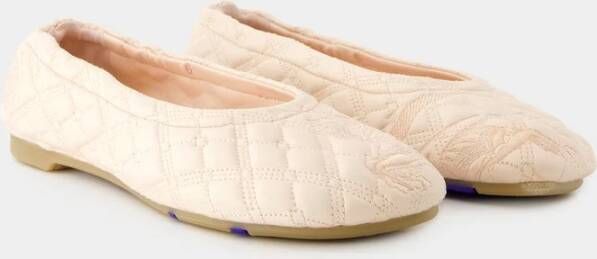 Burberry Luxe Kalfsleren Ballerina Beige Dames