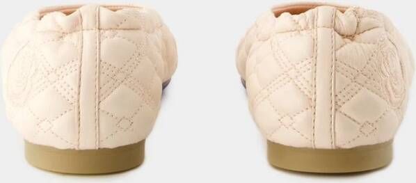 Burberry Luxe Kalfsleren Ballerina Beige Dames