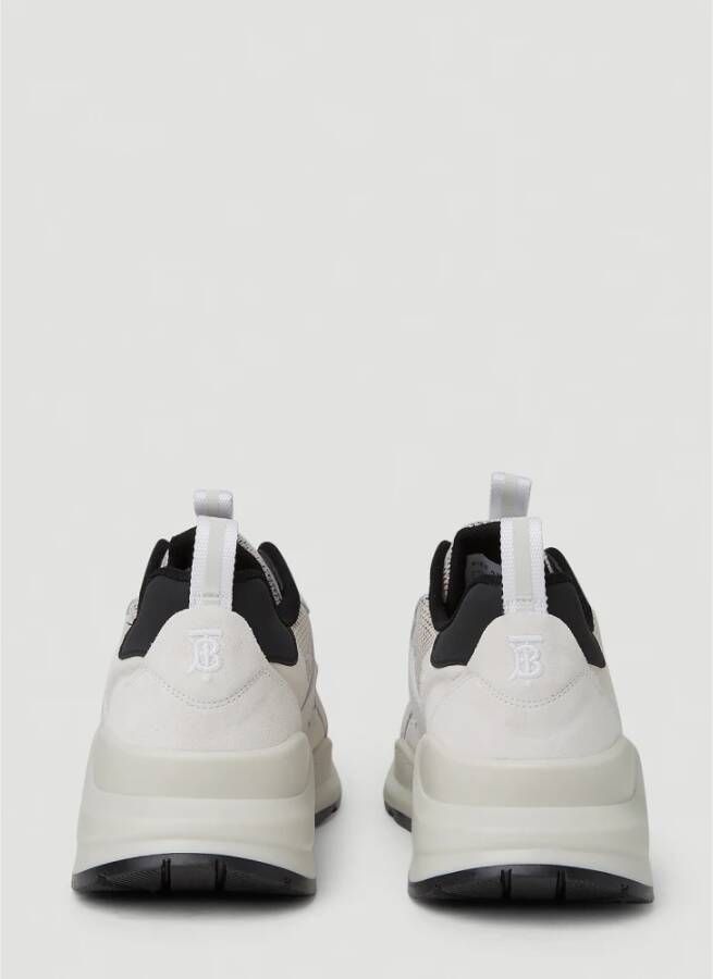 Burberry Mesh Sneakers met Vintage Check Beige Heren