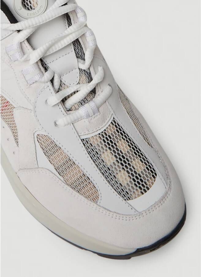 Burberry Mesh Sneakers met Vintage Check Beige Heren