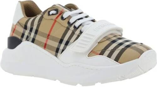 Burberry Nieuwe Regis Sneakers Vetersluiting Beige Heren
